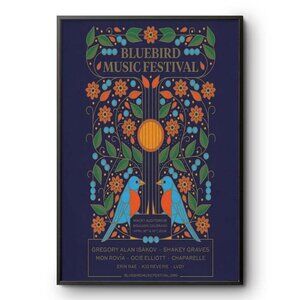 Indie Music Festival Poster, Folk Concert Wall Art